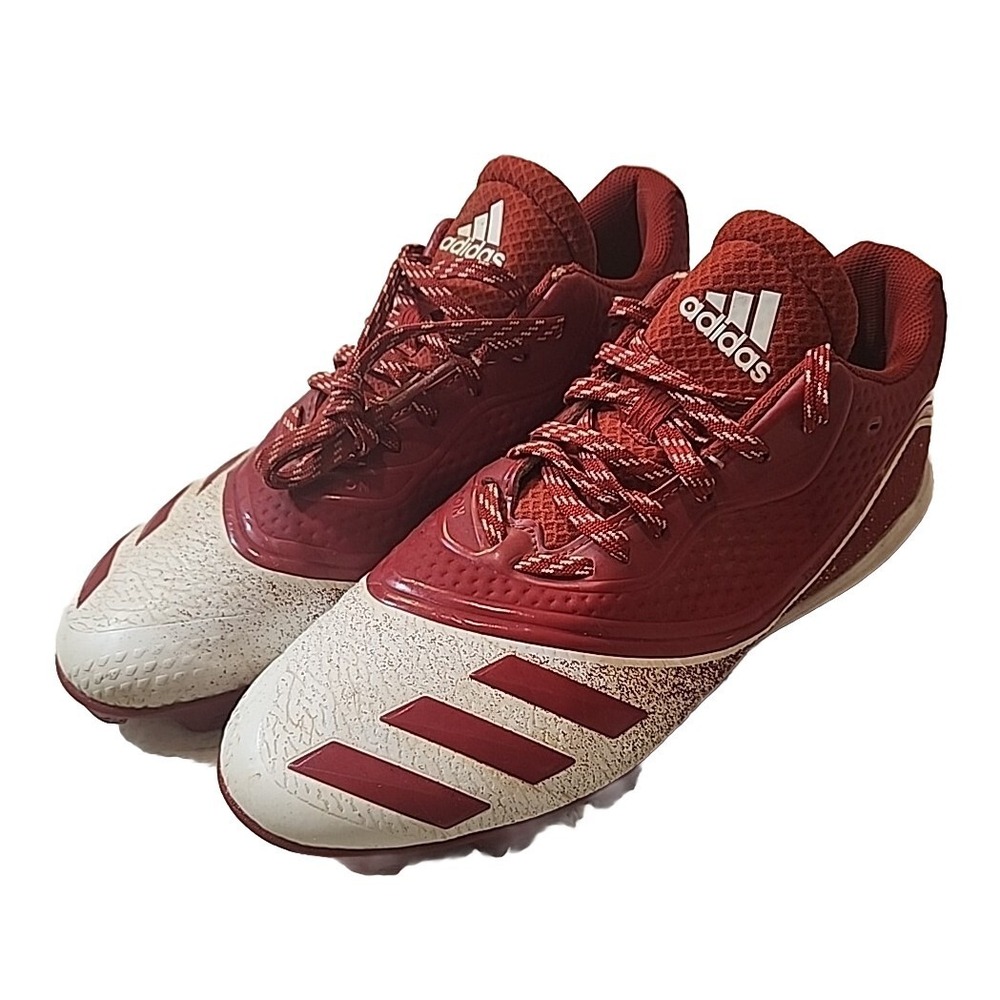 Adidas Icon V Mid Athletic‎ Baseball Soccer Cleats Mens Red/ White US Size 8.5